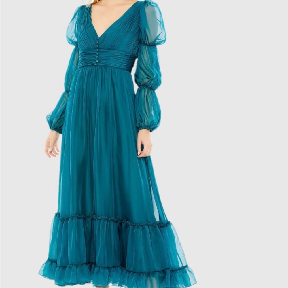 MacDuggal Elegant Teal Evening‎ Gown
